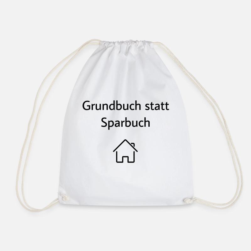 Grundbuch statt Sparbuch - Turnbeutel - Weiß
