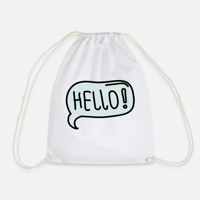 Hello! Sagt Hallo - Turnbeutel - Weiß