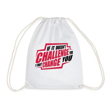 Séance d’entraînement Fitness Motivation Citation - Sac de sport léger - blanc - Devant
