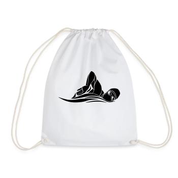 Schwimmer Tribal Swim Schwimmen - Turnbeutel - Weiß - Vorne