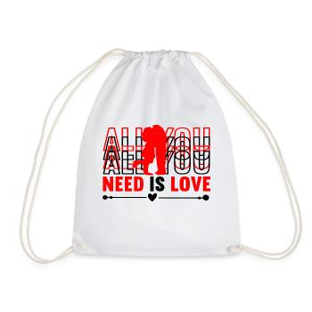 All You Need Is Love - Turnbeutel - Weiß - Vorne