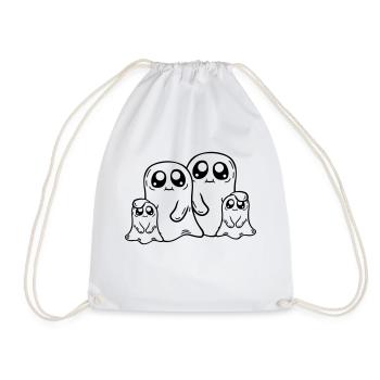 Ghosts Family Parents Children - Drawstring Bag - white - Front