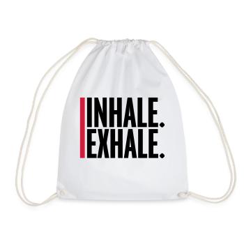 inhale exhale yoga Zitat - Turnbeutel - Weiß - Vorne