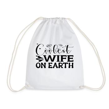 Coolest Wife on Earth - Turnbeutel - Weiß - Vorne