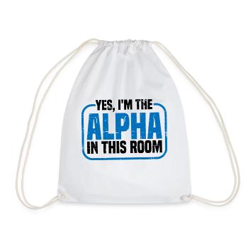 Oui, je suis l’Alpha dans cette pièce 14 - Sac de sport léger - blanc - Devant