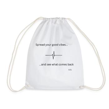 Spread your good vibes - Drawstring Bag - white - Front