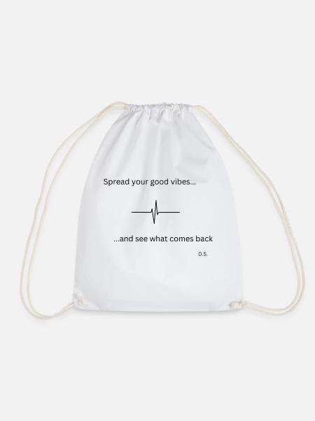 Spread your good vibes - Drawstring Bag - white