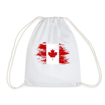 Kanada Flagge used - Turnbeutel - Weiß - Vorne