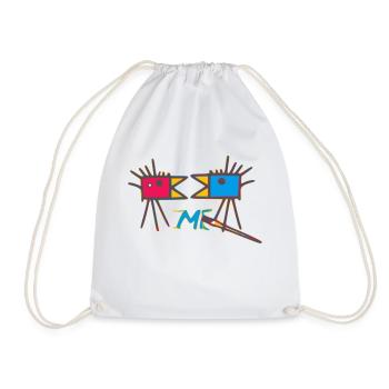 Birds in love - Drawstring Bag - white - Front
