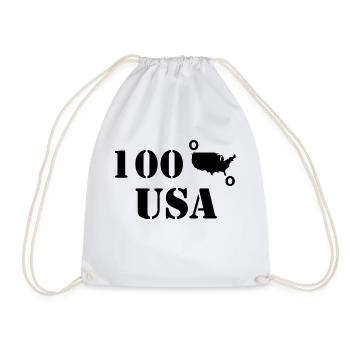 United States - Drawstring Bag - white - Front