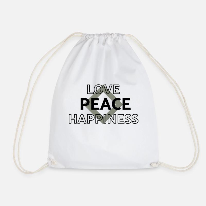 love peace2 - Turnbeutel - Weiß