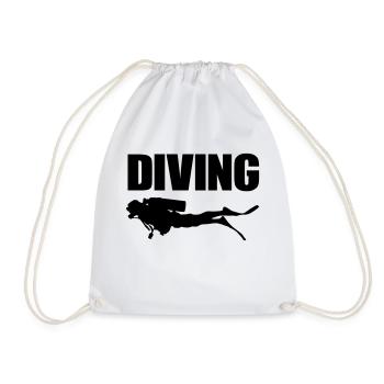 Diving - Turnbeutel - Weiß - Vorne