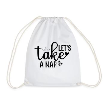 Let´s Take a Nap - Turnbeutel - Weiß - Vorne