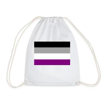 Asexuelle Community Pride Flagge - Turnbeutel - Weiß - Vorne