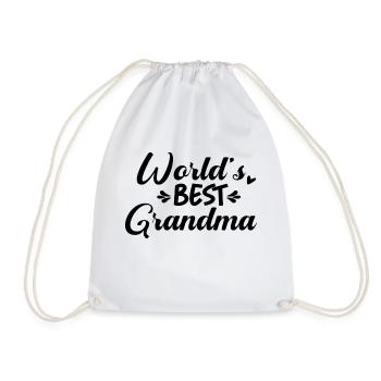 World's Best Grandma - Drawstring Bag - white - Front