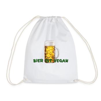BIER ist vegan - Turnbeutel - Weiß - Vorne