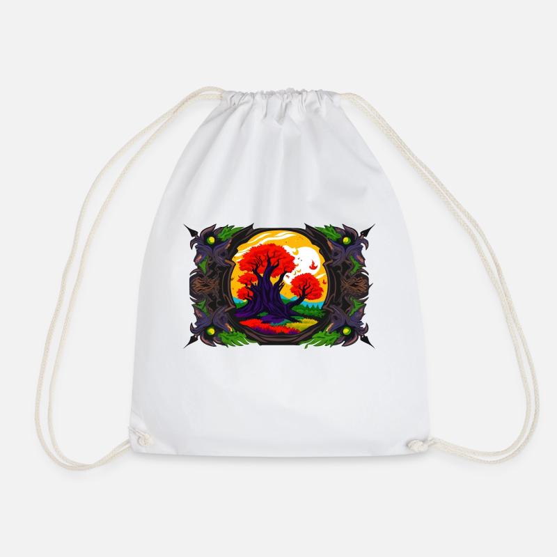 Framed fall - Drawstring Bag - white