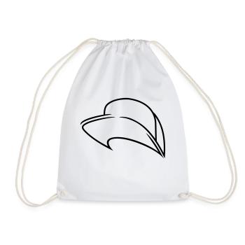 Dessin au trait d’un capuchon pointu (1c) - Sac de sport léger - blanc - Devant