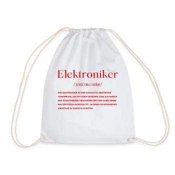Elektroniker Definition - Turnbeutel - Weiß - Vorne