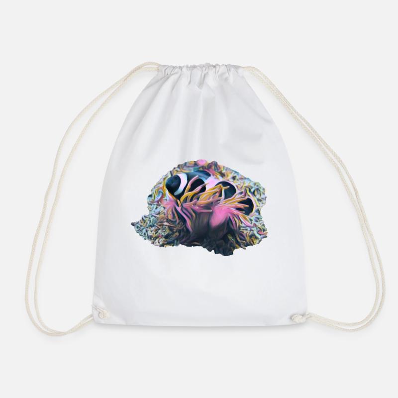 Clownfish - Drawstring Bag - white
