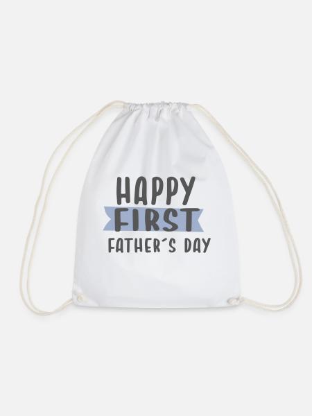 Happy first fathersday - Turnbeutel - Weiß