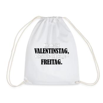 Valentinstag Freitag - Turnbeutel - Weiß - Vorne