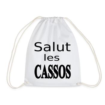 Salut les Cassos! T-shirt drôle - Sac de sport léger - blanc - Devant
