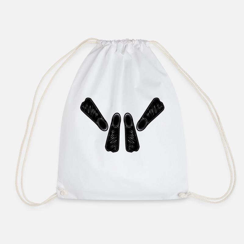 diving lovers - Drawstring Bag - white