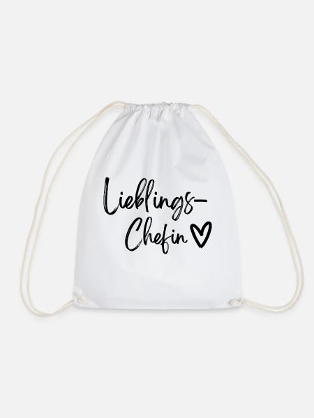 Lieblingschefin Geschenk Team - Turnbeutel - Weiß