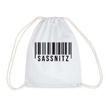 Sassnitz Strichcode - Turnbeutel - Weiß - Vorne