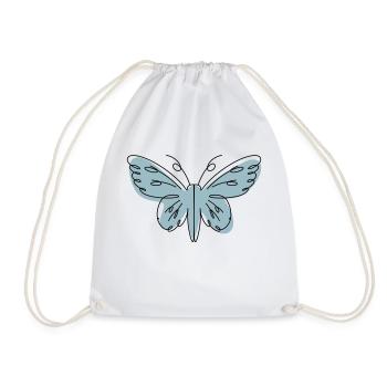 Abstraktes Design Schmetterling - Turnbeutel - Weiß - Vorne