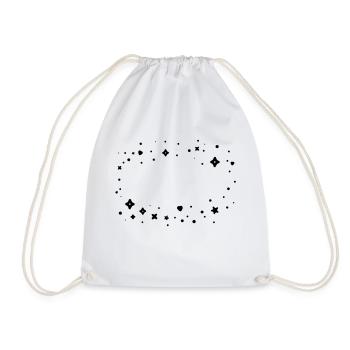Cadre nuage scintillant - Sac de sport léger - blanc - Devant