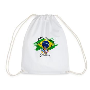 I love Brazil - Drawstring Bag - white - Front