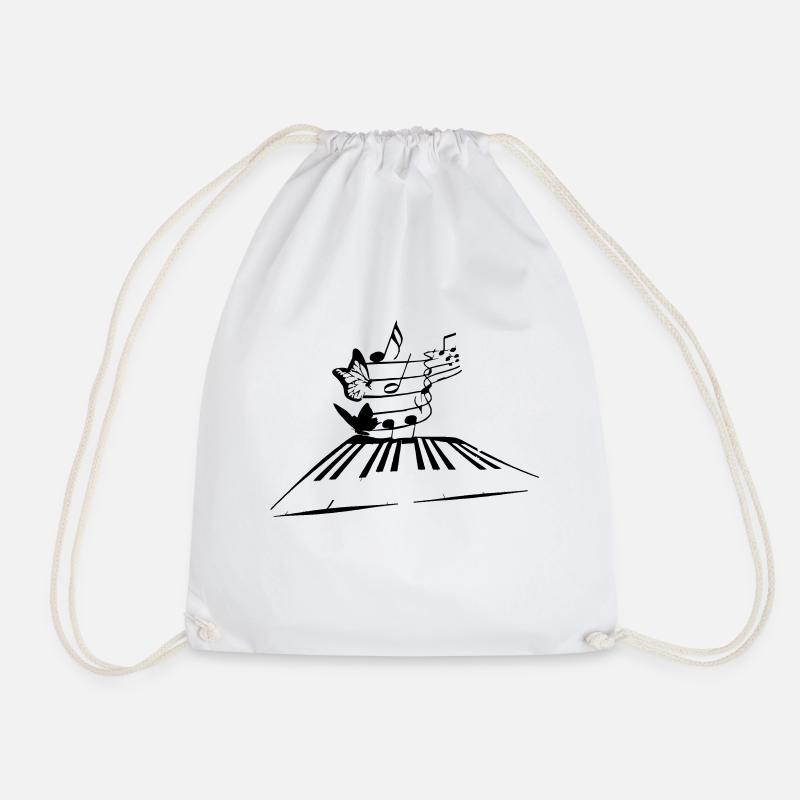 Music - Drawstring Bag - white