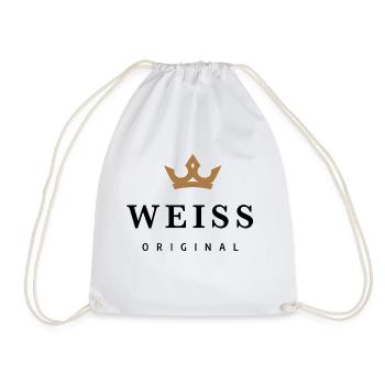 White - Drawstring Bag - white - Front