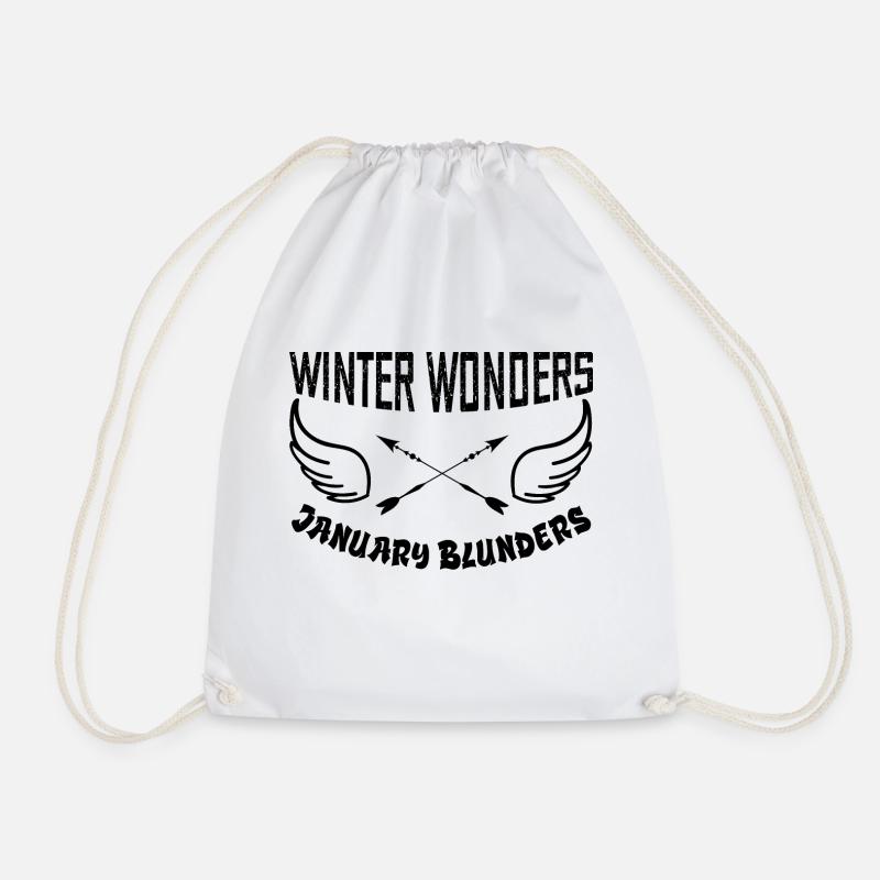 Winterwunder Januar-Patzer - Turnbeutel - Weiß