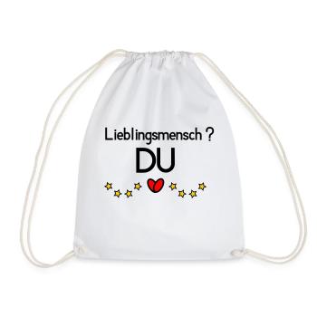 Lieblingsmensch DU - Turnbeutel - Weiß - Vorne