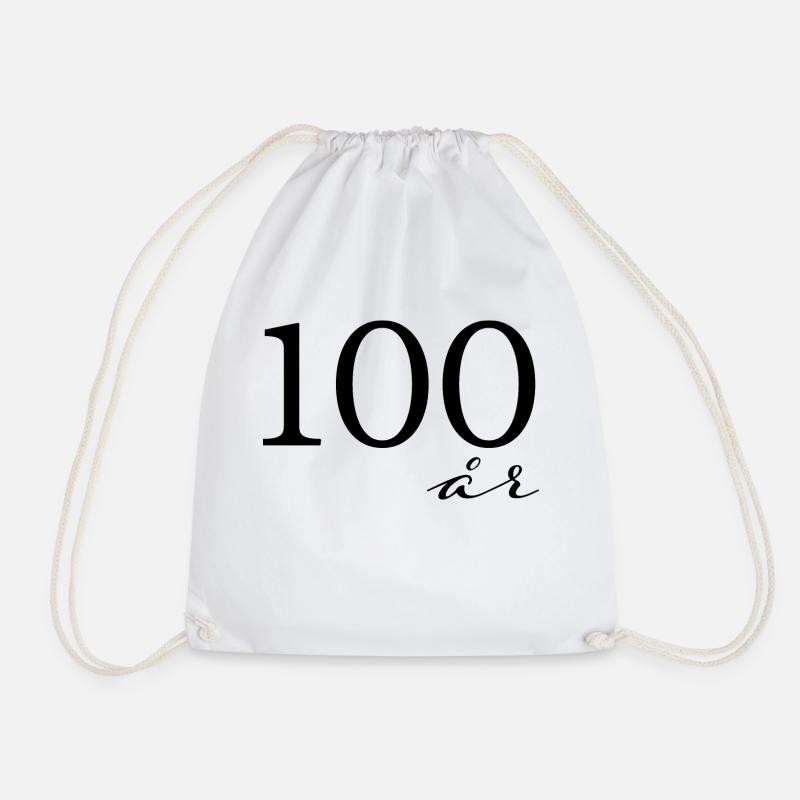 100 years - Drawstring Bag - white