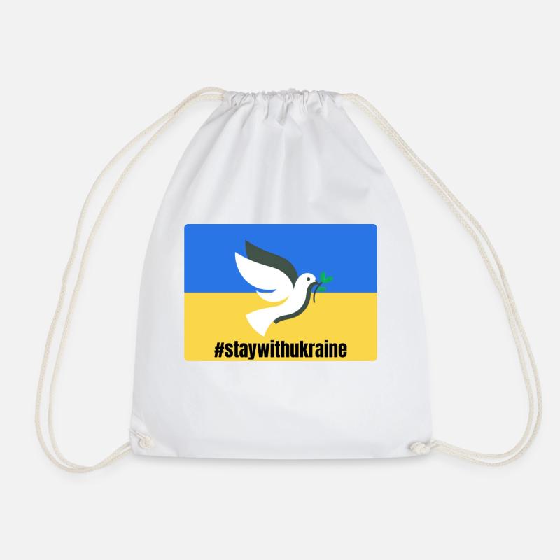 #staywithukraine - Turnbeutel - Weiß