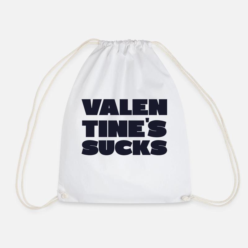 Valentine's sucks - Drawstring Bag - white