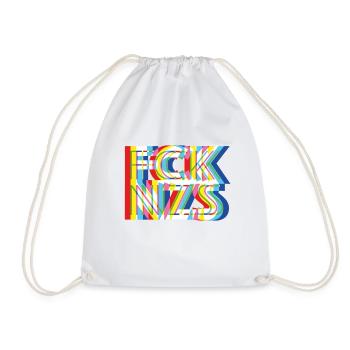 FCK NZS - Drawstring Bag - white - Front