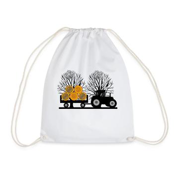 Tracteur - Sac de sport léger - blanc - Devant