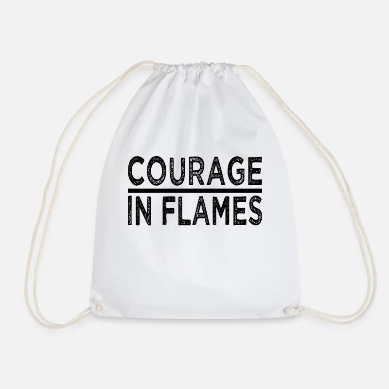 courage and strength acts of courage - Drawstring Bag - white