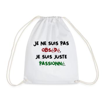 Je ne suis pas obsédé juste passionné Humour Homme - Sac de sport léger - blanc - Devant