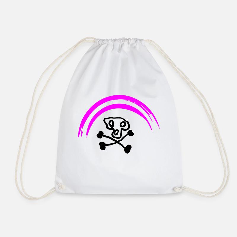 Kids Skull Rainbow - Turnbeutel - Weiß
