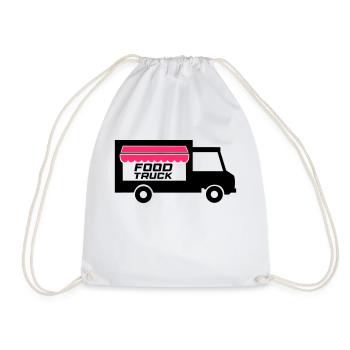 Food Truck 02 - Drawstring Bag - white - Front