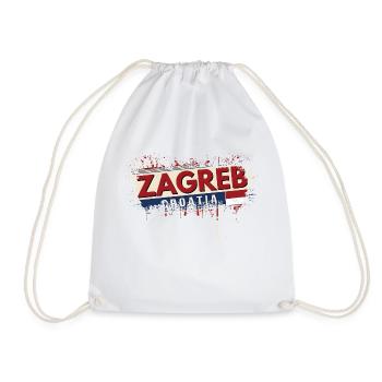 croatia hrvatska croatia hrv hr travel tourism - Drawstring Bag - white - Front