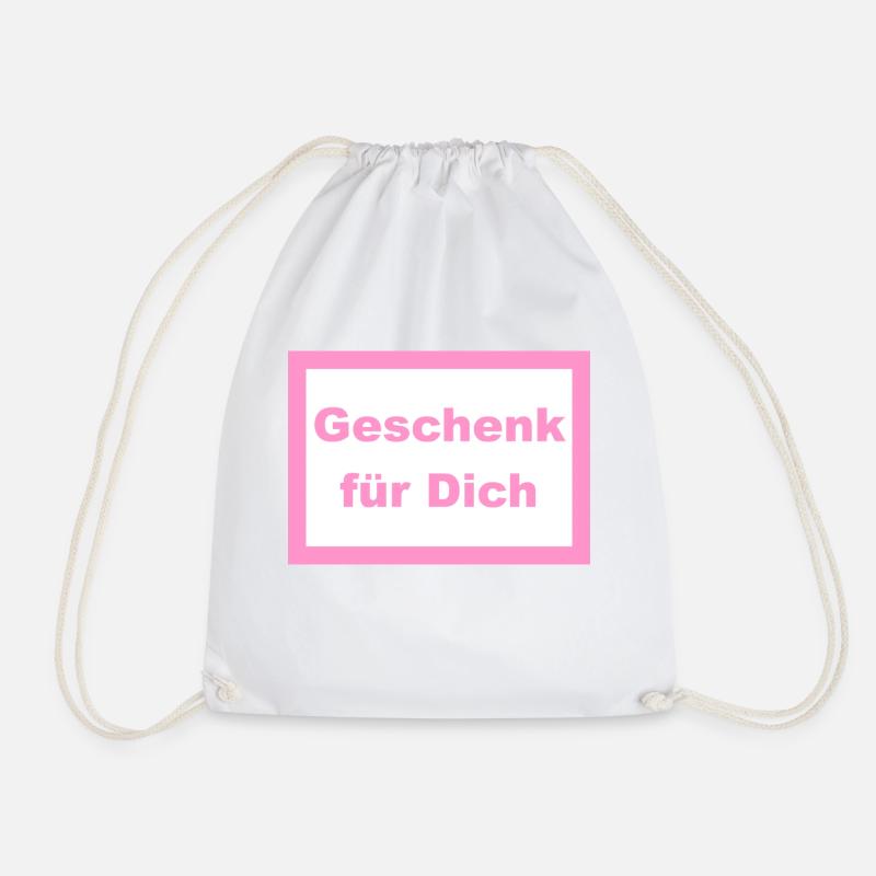 Geschenk für Dich rosa - Turnbeutel - Weiß