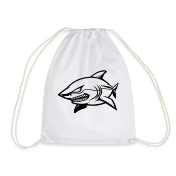 Bande dessinée requin - Sac de sport léger - blanc - Devant