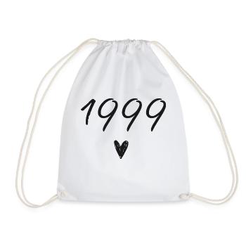1999 Herzgeburtstag - Turnbeutel - Weiß - Vorne